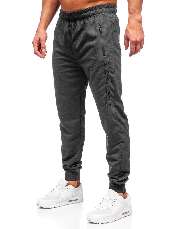 Herren Sporthose Joggers Schwarzgrau Bolf JX6352