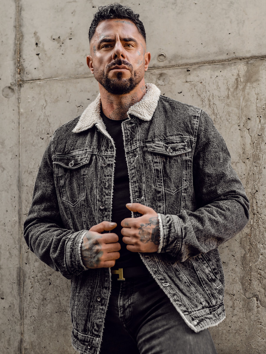 Asos Schwarze Jeansjacke Teddyfell Asos Design Jeansjacke Mit