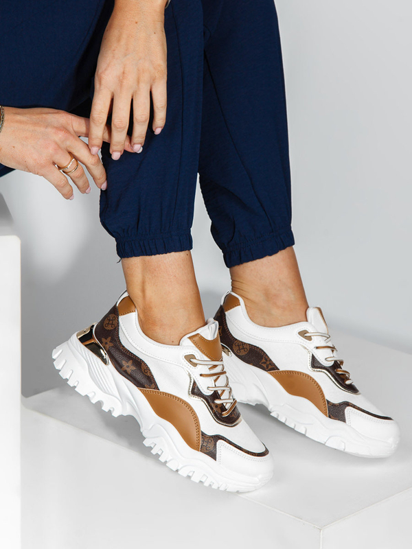 Damen Halbschuhe Sportschuhe Sneakers Weiß Bolf AD717