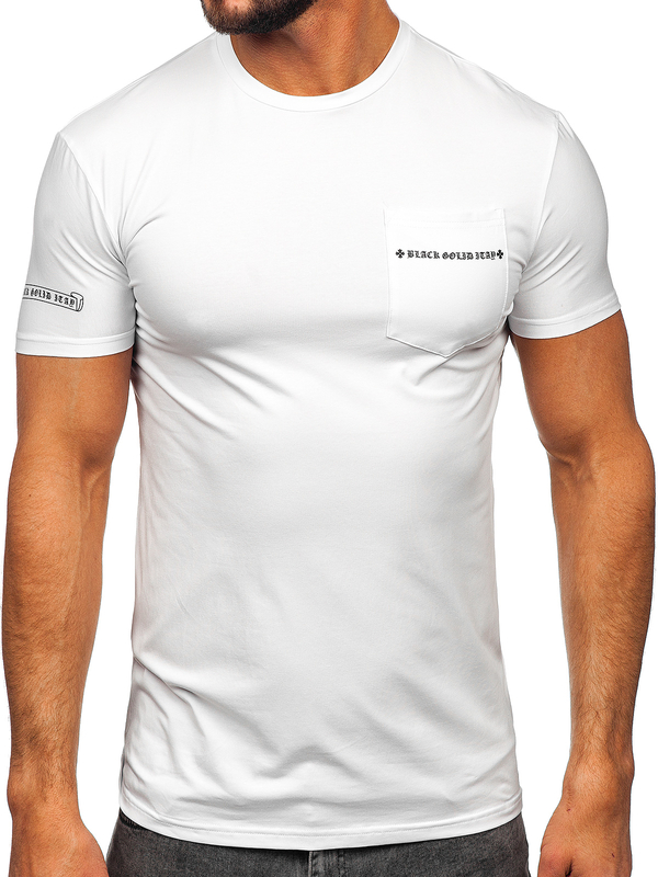 Herren T-Shirt mit Motiv Bolf WeißMT3044
