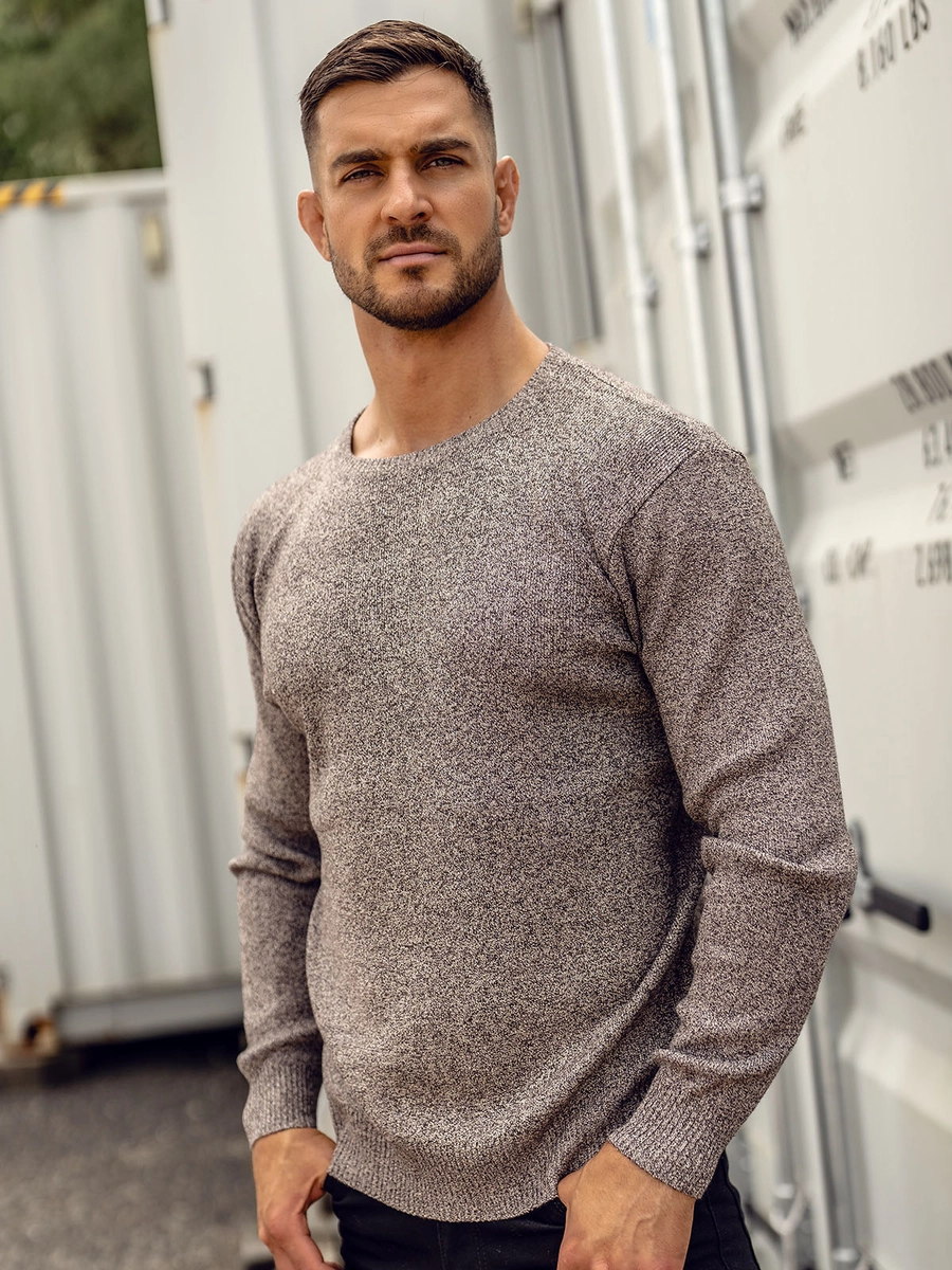 Herren Pullover Braun Bolf 8529A