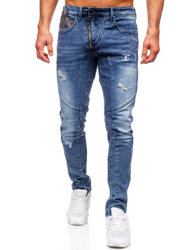 Herren Jeanshose slim fit Dunkelblau Bolf MP0045B