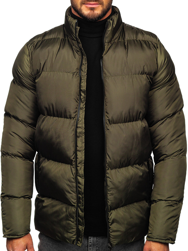 Herren Gepolsterte Winterjacke Khaki Bolf 0025