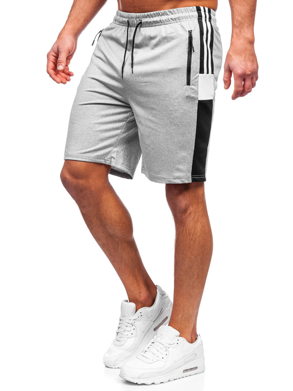 Bolf Herren Kurze Sporthose Shorts Grau 68040