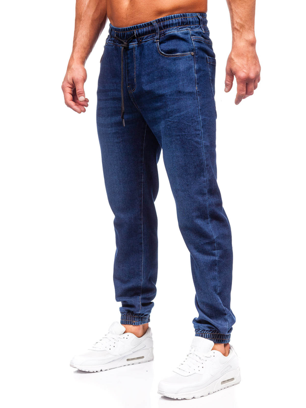 Herren Jeanshose Joggers Dunkelblau Bolf 8130