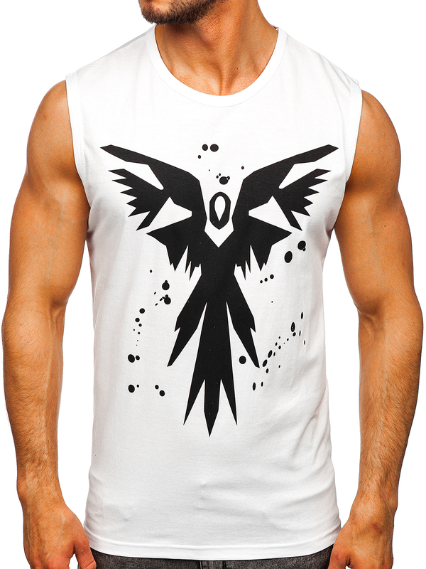 Tank Top mit Motiv Weiß Bolf 14804