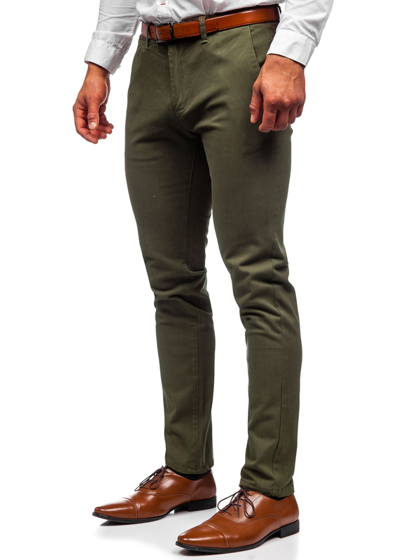 Herren Hose Chinos Grün Bolf 1143