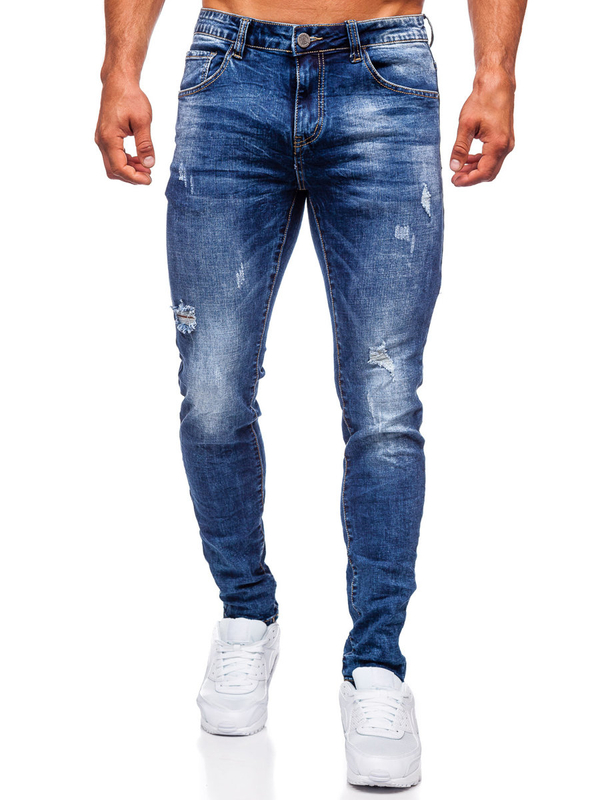Herren Jeanshose slim fit Dunkelblau Bolf KX718A