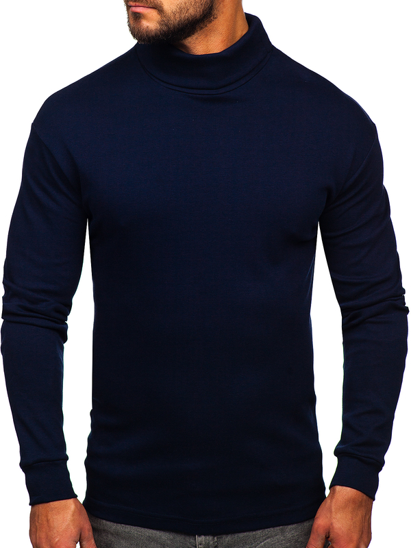 Herren Rollkragenpullover Dunkelblau Bolf 145347-1