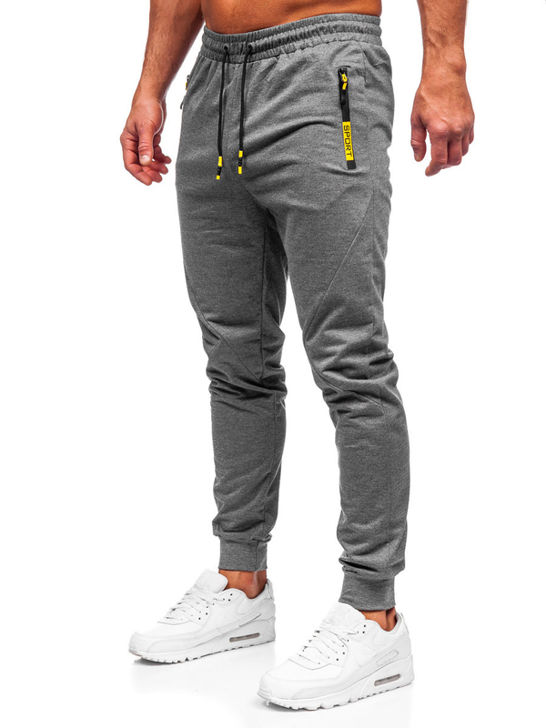 Herren Hose Jogger Pants Schwarzgrau Bolf K10350