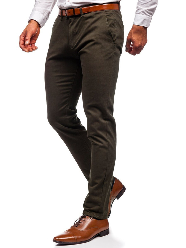 Herren Hose Chinos Dunkelgrün Bolf 1143