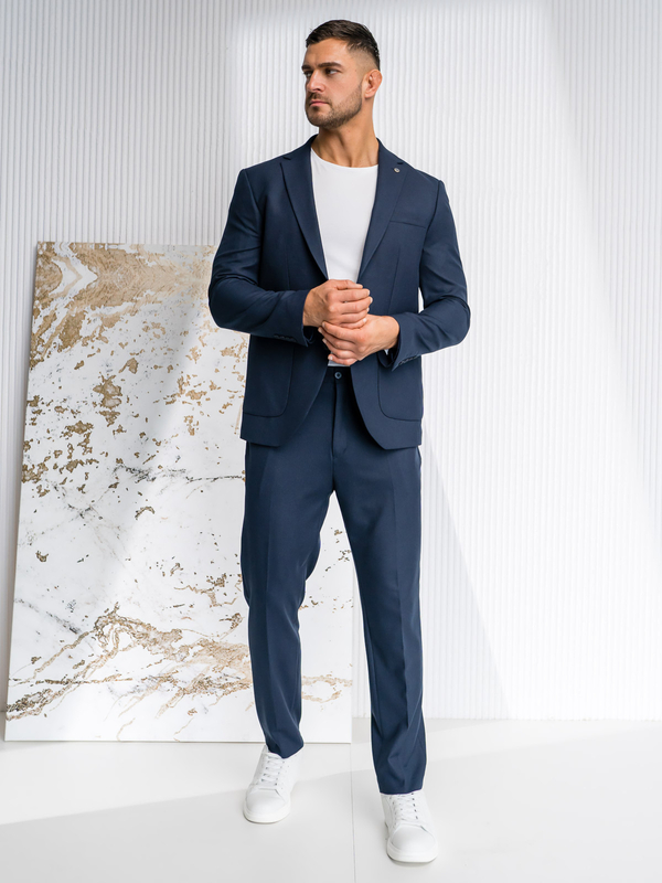 Herren Anzug Dunkelblau Bolf 01