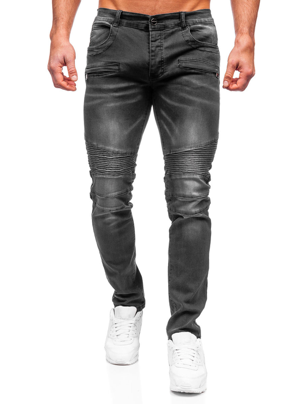 Herren Jeanshose regular fit Schwarzgrau Bolf MP0029G