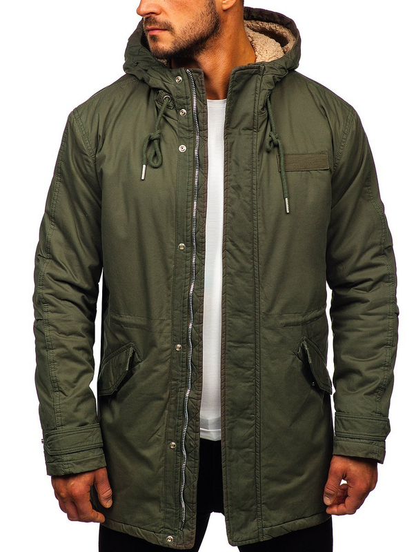 Herren Winterjacke Parka Khaki Bolf EX838