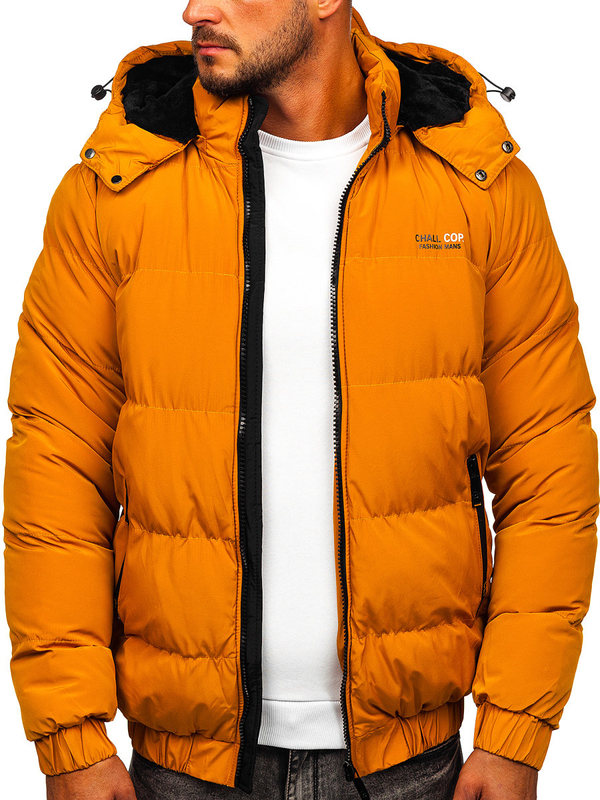 Herren Gepolsterte Winterjacke Camel Bolf 6904