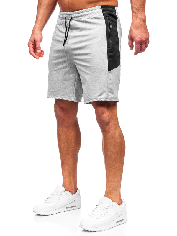 Herren Kurze Sporthose Shorts Grau Bolf 68026