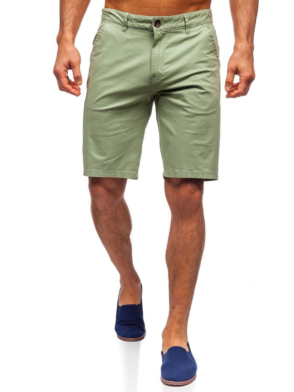 Herren Kurze Hose Shorts Grün Bolf 1140