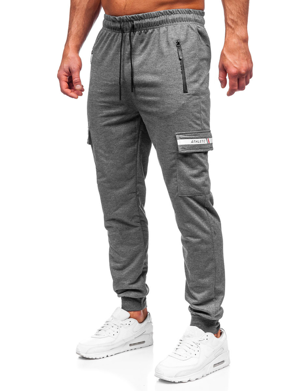 Herren Hose Cargohose Jogger Pants Anthrazit Bolf JX5063