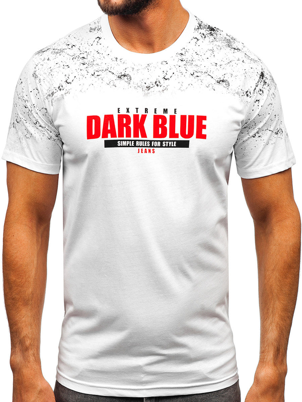 Herren Baumwoll T-Shirt Weiß Bolf 14725