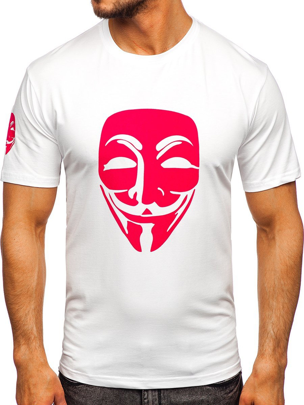 Bolf Herren T-Shirt mit Motiv Weiß  192367