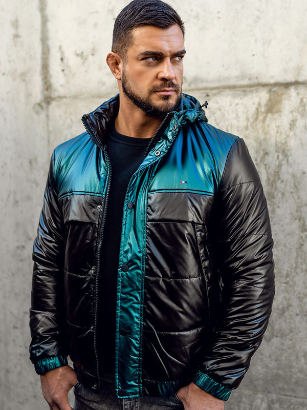 Bolf Herren Gepolsterte Übergangsjacke Sport Jacke Schwarz  2145