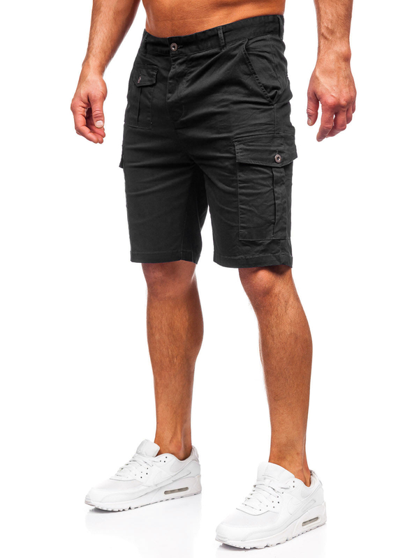 Herren Kurze Hose Cargohose Sportshorts Schwarz Bolf MP0188N