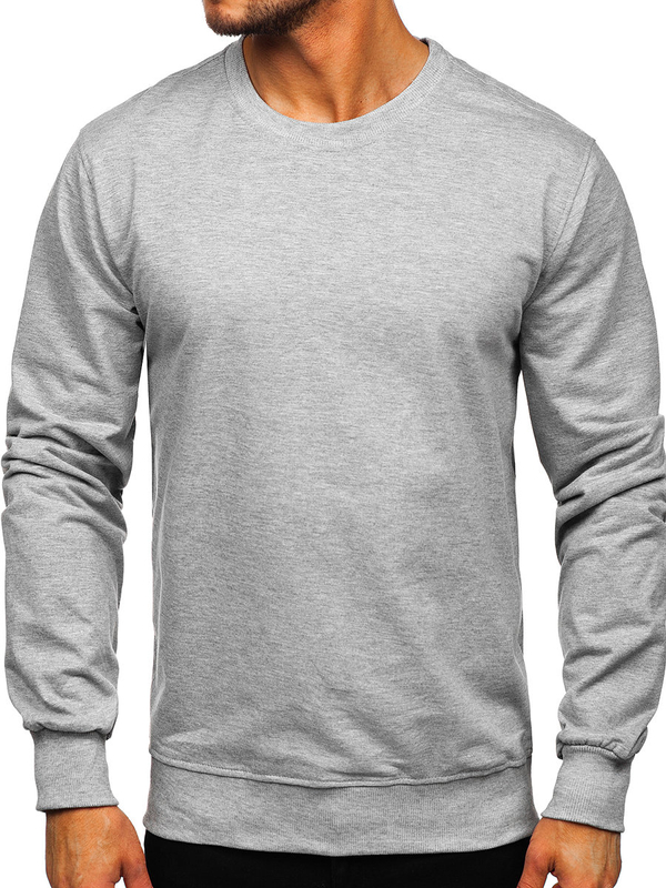 Herren Sweatshirt ohne Kapuze Grau Bolf B10001