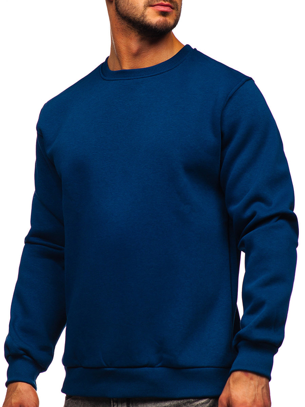 Herren Warmes Sweatshirt ohne Kapuze Indigo Bolf 2001