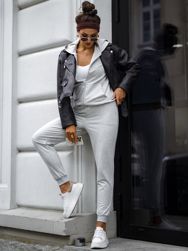 Damen Zweiteiler-Set mit Kapuze Meliert Bolf 821110