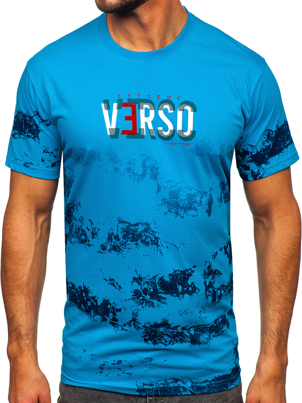 Herren Baumwoll T-Shirt Türkis Bolf 14723