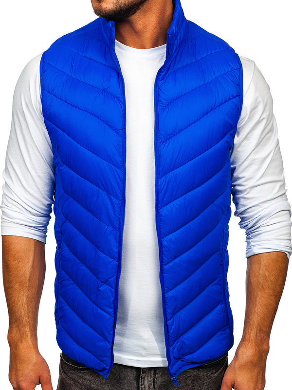 Herren Steppweste Blau Bolf 13073
