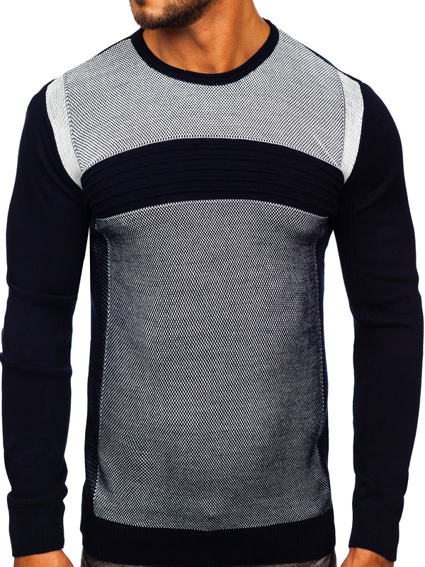 Herren Pullover Dunkelblau Bolf 1020