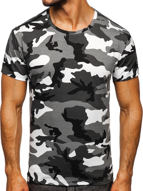Herren T-Shirt Camo Grau Bolf S807