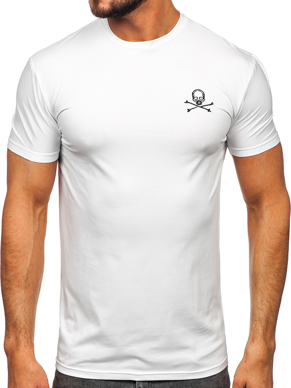 Herren T-Shirt mit Motiv Weiß Bolf MT3049