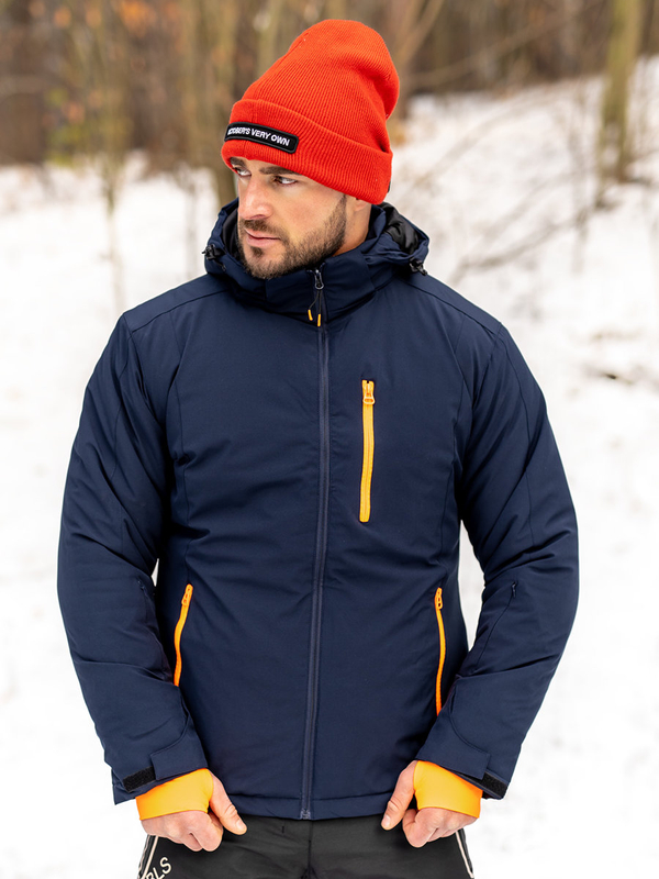 Herren Winterjacke Sportjacke Dunkelblau Bolf HH011