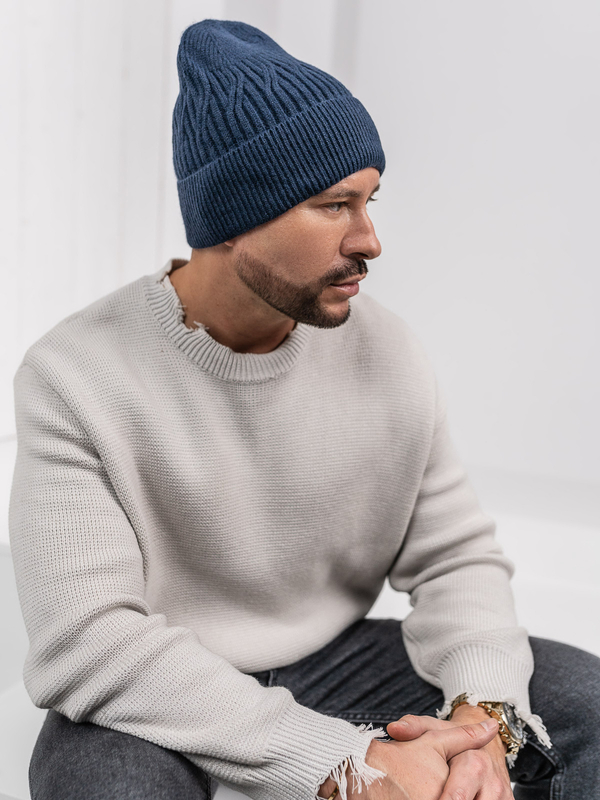 Herren Wintermütze Dunkelblau Bolf 387070