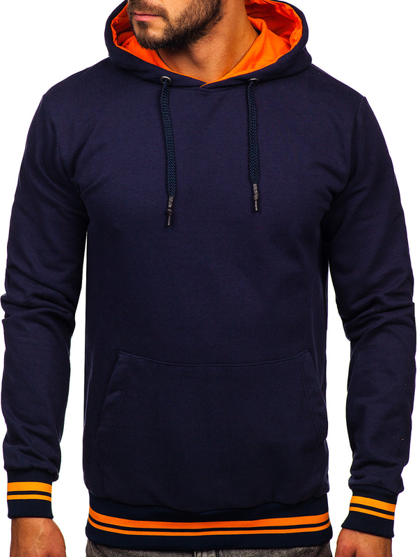 Herren Kapuzenpullover Dunkelblau Bolf 145369