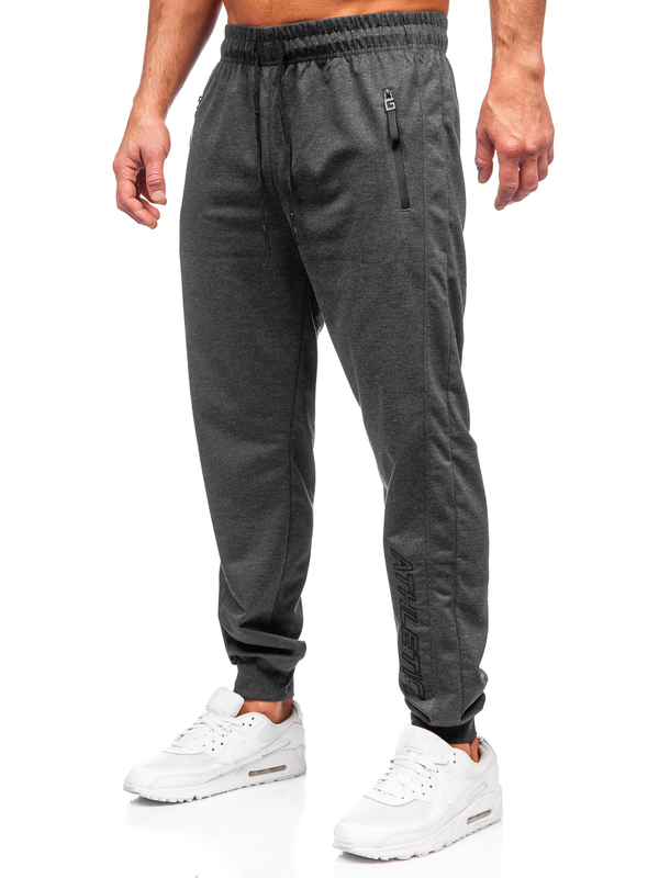 Herren Sporthose Joggers Schwarzgrau Bolf JX6351