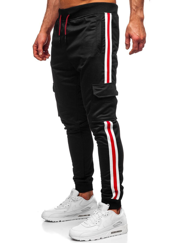 Herren Sporthose Joggers Cargohose Schwarz Bolf YLB88018