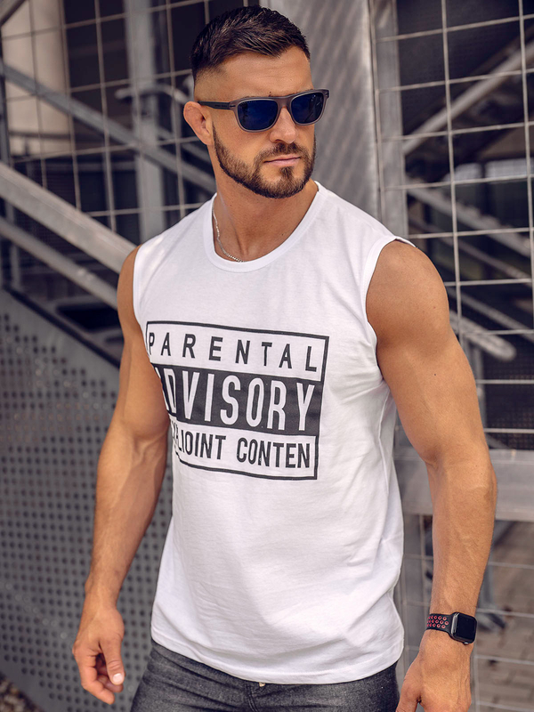 Tank Top mit Motiv Weiß Bolf 14828A