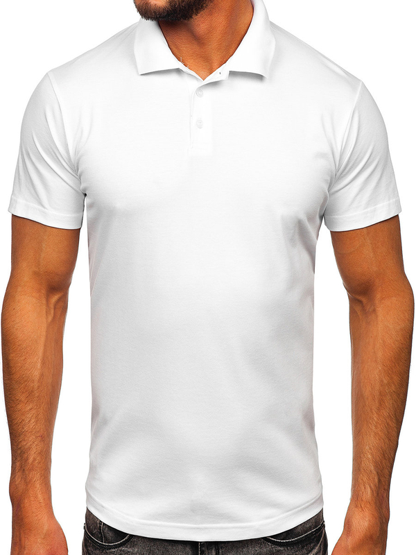 Herren Poloshirt Weiß Bolf 0002
