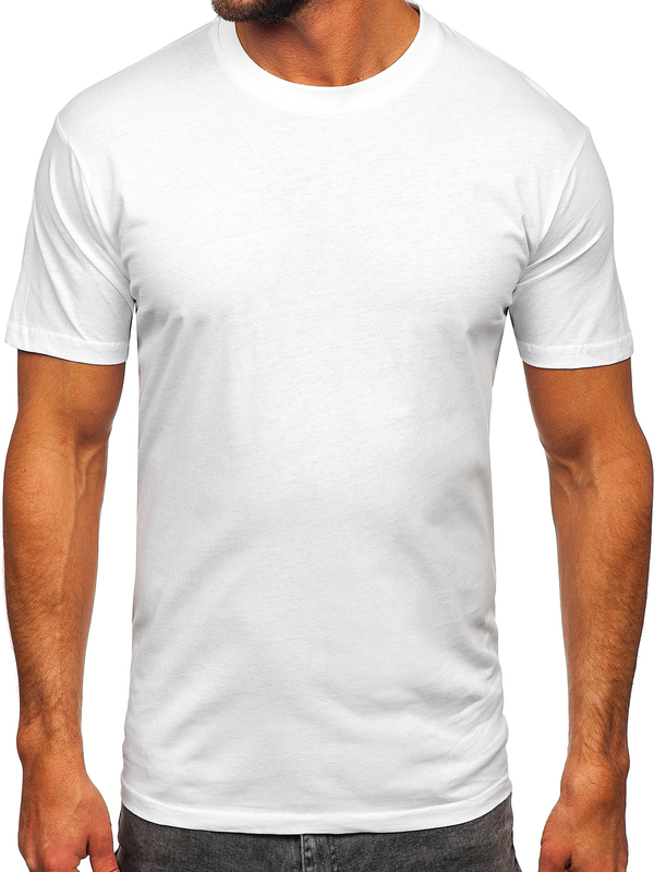 Herren T-Shirt ohne Motiv Weiß Bolf 14291