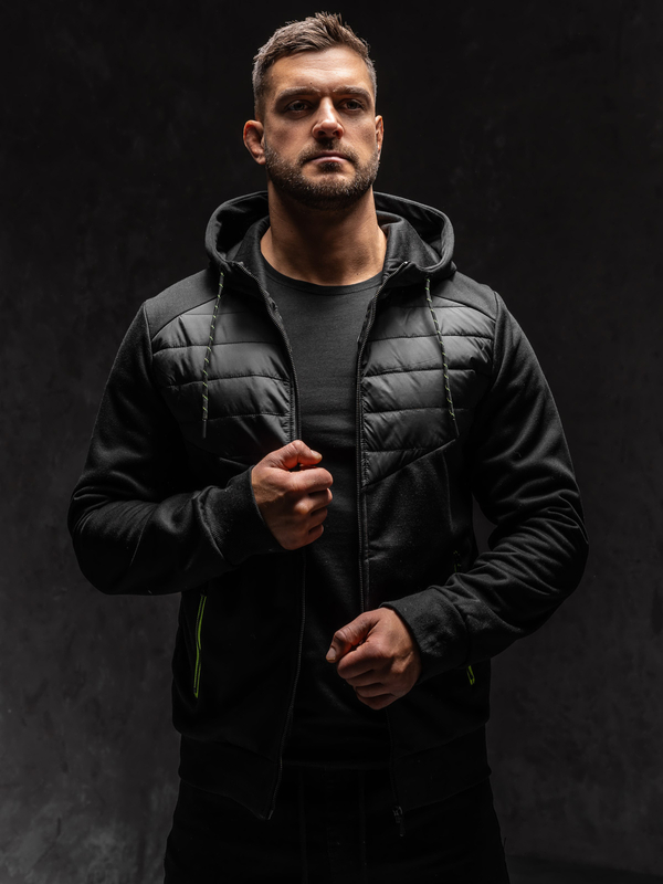 Herren Übergangsjacke Schwarz Bolf KS2149A1