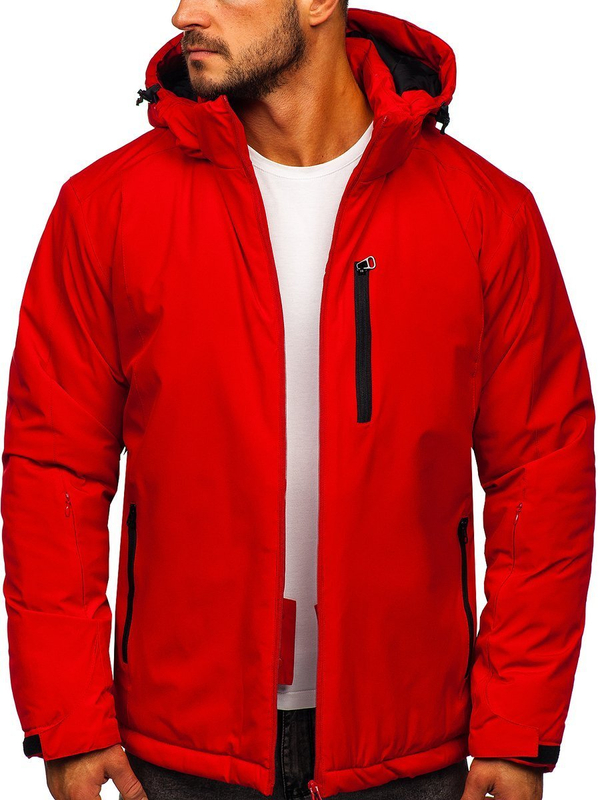 Herren Winterjacke Sportjacke Rot Bolf HH011