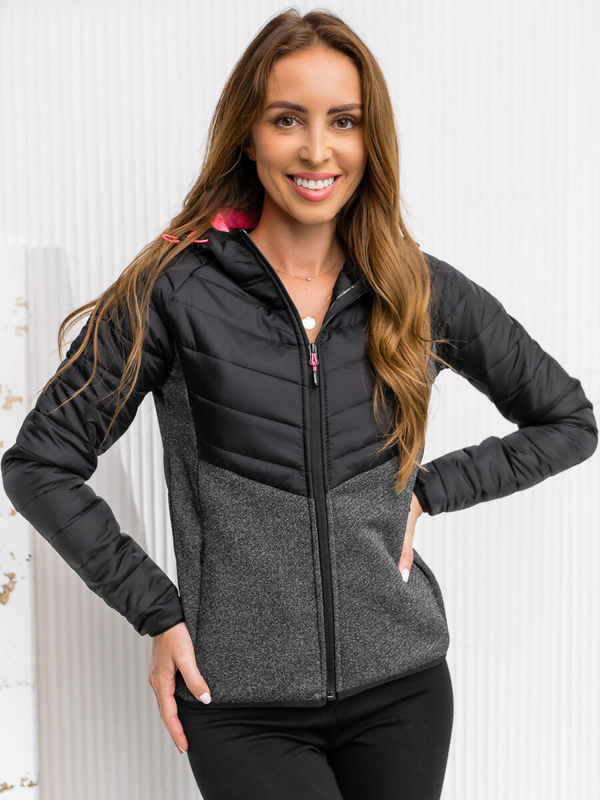 Damen Übergangsjacke Sportjacke Schwarz Bolf KSW4005A1