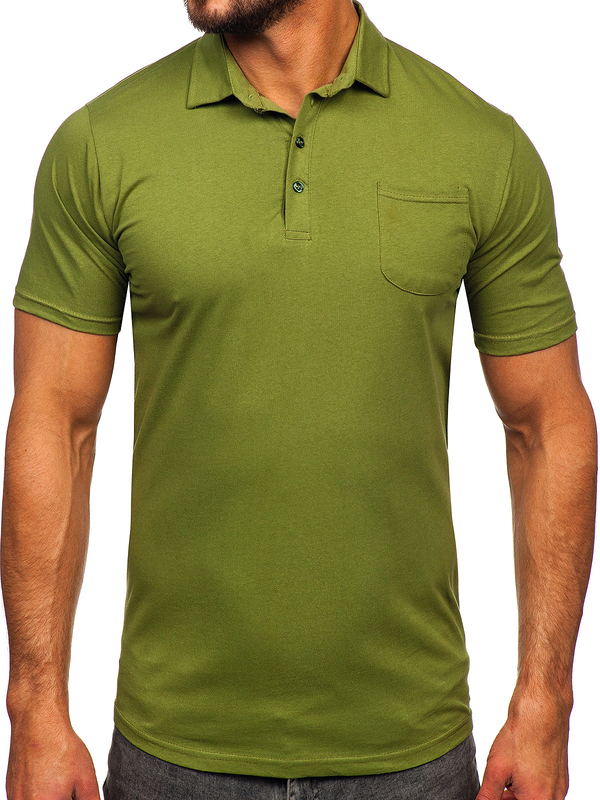 Herren Baumwoll Poloshirt Grün Bolf 143006