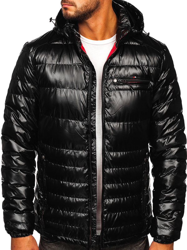 Herren Gepolsterte Übergangsjacke Sport Jacke Schwarz Bolf 2147