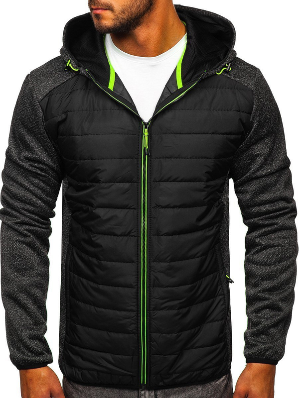 Herren Übergangsjacke Schwarz Bolf KS2155