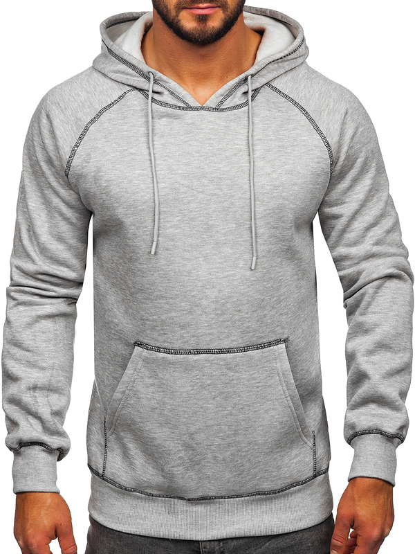 Herren Kapuzenpullover Grau Bolf 8B152