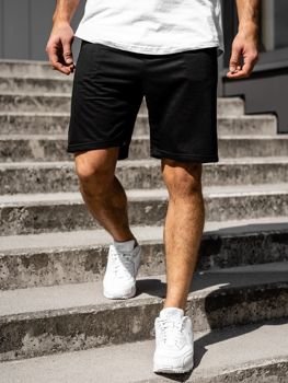 Herren Kurze Sporthose Schwarz Bolf B1001